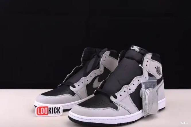 Bmlin Shoes Retro 555088-035 Black Air 1 Smoke Jordan Light High Grey White 0613